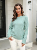 Solid Color Pullover Sweater