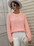 FASHION WOMEN ROUND NECK LOOSE SWEATER