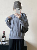 FASHION LOOSE DRAWSTRING LONG SLEEVE HOODED SWEATER