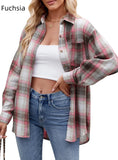 Casual Fashion Street Loose Plaid Shirt