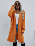 FASHION LONG CARDIGAN SOLID COLOR FASHION SWEATER
