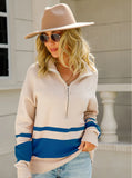 Long Sleeve Zipper Up Sweater