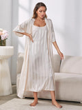 FASHION SLING LONG-SLEEVED NIGHTGOWN SUIT