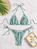 SEXY PRINT BACKLESS BEACH BIKINI