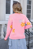 Printed Pullover Floral Sweater