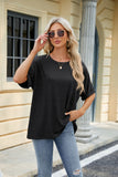 ROUND NECK LOOSE SHORT SLEEVE T-SHIRT TOP