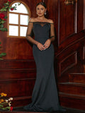 Black Exquisite Off-Shoulder Mermaid Party Dress