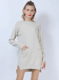 FASHION LONG-SLEEVED SOLID COLOR HIGH NECK SWEATER