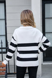Women Striped Stitching Sweater