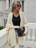 FASHION ROUND NECK KNIT CARDIGAN LOOSE SWEATER