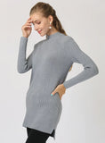 CLASSY SOLID COLOR SEMI-HIGH NECK SLIM LONG SLEEVE SWEATER