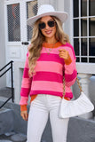 Winter Striped Stitching Sweater