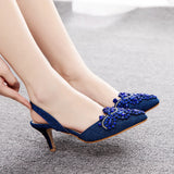 SHALLOW-MOUTHED POINTED STILETTO HEELS SANDALS
