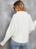 FASHION BAT SLEEVE CASUAL LOOSE SWEATER COAT