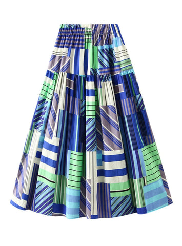 OIL PAINTING PRINTED SKIRT