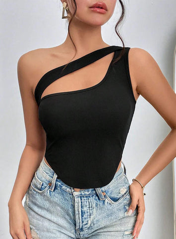 SLIM IRREGULAR HEM VEST TOP