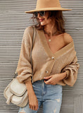 Button Short Cardigan Sweater Coat