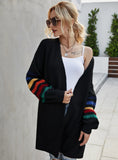 Spliced Loose Sweater Coat