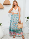 BOHEMIAN COTTON PRINT BIG SWING SKIRT
