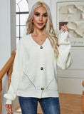 GLAMOROUS HOLLOW SOLID COLOR LOOSE SWEATER
