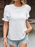 SPLICED FLYING SLEEVE LACE SHIRT