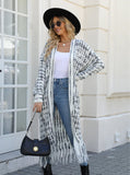 Fringed Long Cardigan Sweater Coat