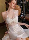 FASHION ICE SILK PAJAMAS SUSPENDER NIGHTDRESS