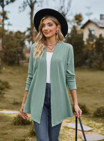 SOLID COLOR LONG SLEEVE LOOSE COAT