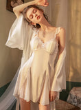 SEXY SUMMER ICE SILK LACE SLING SEXY NIGHTDRESS