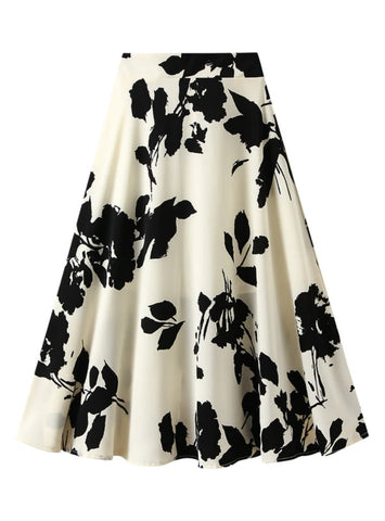 HIGH WAIST SLIM PRINTED SKIRT