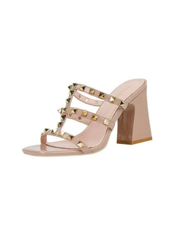 SQUARE TOE SLIPPERS POINTED RIVET SLIPPERS