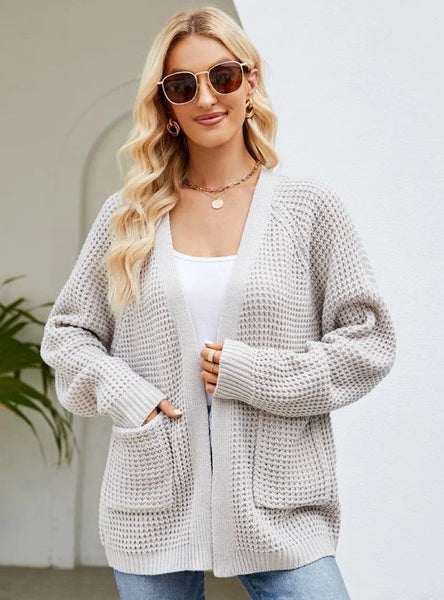 CLASSY RETRO LONG KNITTED CARDIGAN SWEATER COAT