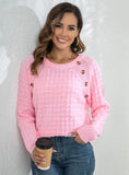 CLASSY LONG SLEEVE KNITTED PULLOVER SWEATER