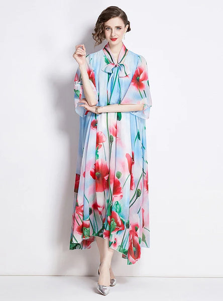 LOOSE PRINTED BIG SWING DRESS