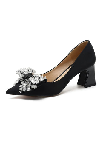 POINTED PLATFORM HEELS CRYSTAL SHOES