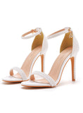 PEARL STILETTO BRIDAL SANDALS