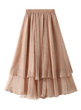 Women Gauze Big Swing Skirt
