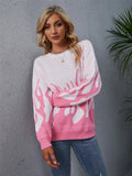 CLASSY PULLOVER KNITTED ROUND NECK PRINTED SWEATER