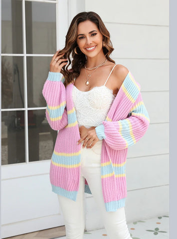 Mosaic Fashion Cardigan Sweater Coat