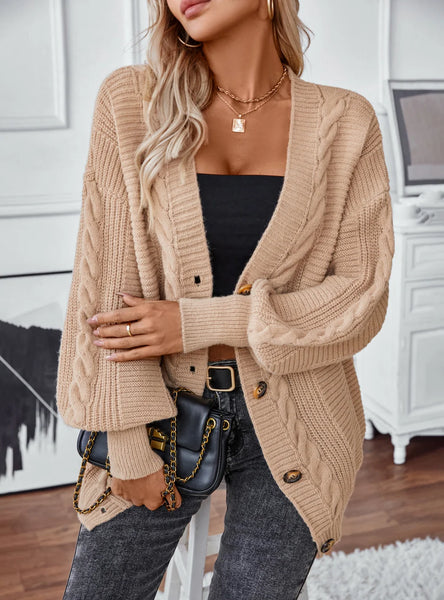 Twisted Vintage Single-breasted Loose Sweater
