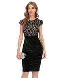 BLACK SHEATH SEQUIN DRESS