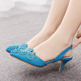 SHALLOW-MOUTHED POINTED STILETTO HEELS SANDALS