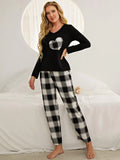 CLASSY SILK-LIKE PLANT PRINTED LONG-SLEEVED PANT