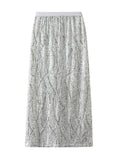 Split Hip Sequined Skirt