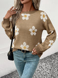 FASHION WOMEN LONG SLEEVE JACQUARD SWEATER