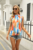 LOOSE AND CASUAL PRINTED SLEEVELESS SHIRT