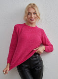 STYLISH SOLID COLOR VERSATILE TOP ROUND NECK SWEATER