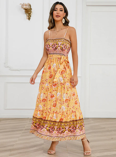 SOLID COLOR STITCHING SLEEVELESS SUSPENDER DRESS