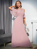 SLIM-FIT BIG SWING CHIFFON DRESS