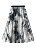 INK PRINTING RETRO NATIONAL STYLE SKIRT